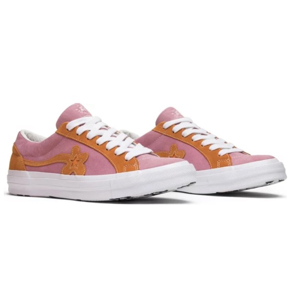 Golf Le Fleur x Converse One Star Ox Pink Orange Suede Sneakers  7 Women / 5 Men - Picture 1 of 16